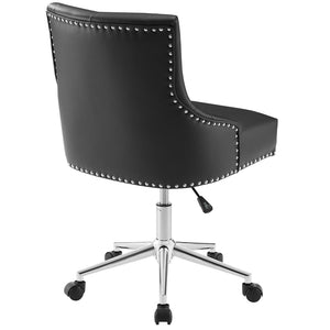 ModwayModway Regent Tufted Button Swivel Faux Leather Office Chair EEI-3608 EEI-3608-BLK- BetterPatio.com