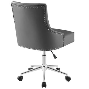 ModwayModway Regent Tufted Button Swivel Faux Leather Office Chair EEI-3608 EEI-3608-GRY- BetterPatio.com