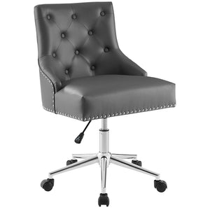 ModwayModway Regent Tufted Button Swivel Faux Leather Office Chair EEI-3608 EEI-3608-GRY- BetterPatio.com