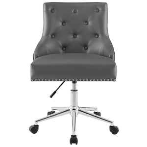 ModwayModway Regent Tufted Button Swivel Faux Leather Office Chair EEI-3608 EEI-3608-GRY- BetterPatio.com