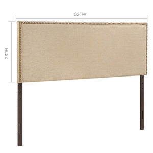 ModwayModway Region Nailhead Queen Upholstered Headboard MOD-5215 MOD-5215-CAF- BetterPatio.com