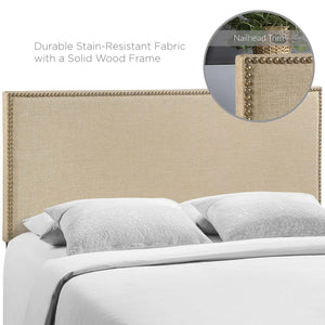 ModwayModway Region Nailhead Queen Upholstered Headboard MOD-5215 MOD-5215-CAF- BetterPatio.com