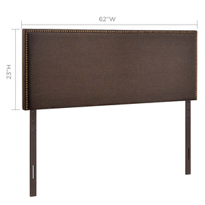 ModwayModway Region Nailhead Queen Upholstered Headboard MOD-5215 MOD-5215-DBR- BetterPatio.com