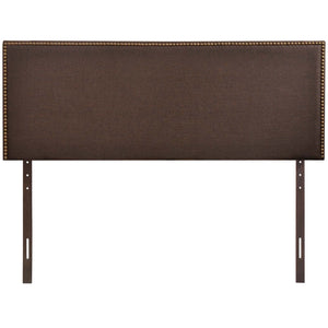 ModwayModway Region Nailhead Queen Upholstered Headboard MOD-5215 MOD-5215-DBR- BetterPatio.com