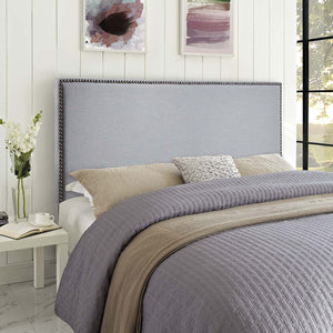 ModwayModway Region Nailhead Queen Upholstered Headboard MOD-5215 MOD-5215-GRY- BetterPatio.com