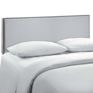 ModwayModway Region Nailhead Queen Upholstered Headboard MOD-5215 MOD-5215-GRY- BetterPatio.com