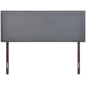 ModwayModway Region Nailhead Queen Upholstered Headboard MOD-5215 MOD-5215-SMK- BetterPatio.com