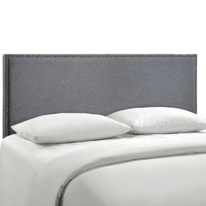 ModwayModway Region Nailhead Queen Upholstered Headboard MOD-5215 MOD-5215-SMK- BetterPatio.com