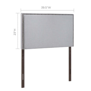 ModwayModway Region Nailhead Twin Upholstered Headboard MOD-5218 MOD-5218-GRY- BetterPatio.com