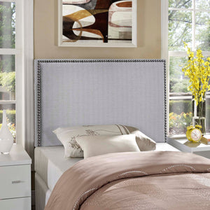 ModwayModway Region Nailhead Twin Upholstered Headboard MOD-5218 MOD-5218-GRY- BetterPatio.com