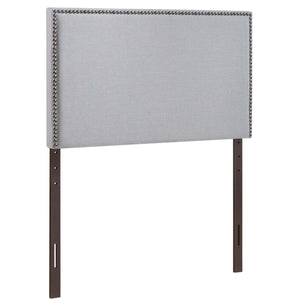 ModwayModway Region Nailhead Twin Upholstered Headboard MOD-5218 MOD-5218-GRY- BetterPatio.com