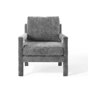 ModwayModway Rehearse Crushed Performance Velvet Armchair EEI-4133 EEI-4133-GRY- BetterPatio.com