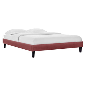 ModwayModway Reign Twin Performance Velvet Platform Bed Frame MOD-6264 MOD-6264-DUS- BetterPatio.com