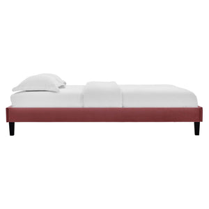 ModwayModway Reign Twin Performance Velvet Platform Bed Frame MOD-6264 MOD-6264-DUS- BetterPatio.com