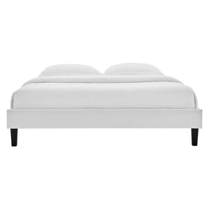 ModwayModway Reign Twin Performance Velvet Platform Bed Frame MOD-6264 MOD-6264-LGR- BetterPatio.com