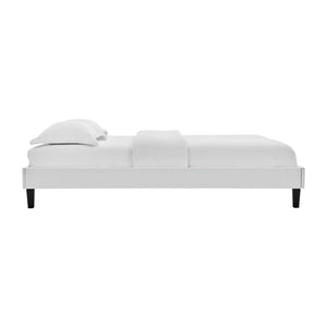 ModwayModway Reign Twin Performance Velvet Platform Bed Frame MOD-6264 MOD-6264-LGR- BetterPatio.com