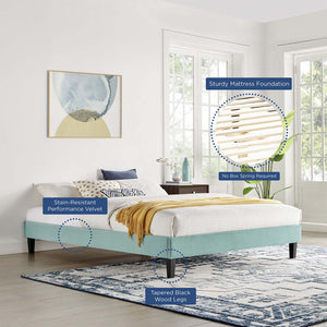 ModwayModway Reign Twin Performance Velvet Platform Bed Frame MOD-6264 MOD-6264-MIN- BetterPatio.com