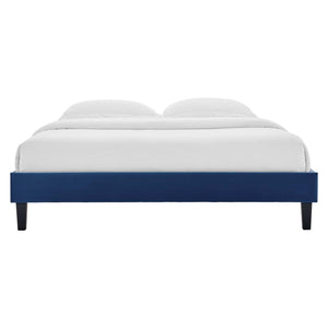 ModwayModway Reign Twin Performance Velvet Platform Bed Frame MOD-6264 MOD-6264-NAV- BetterPatio.com