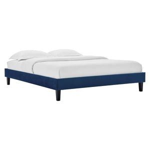 ModwayModway Reign Twin Performance Velvet Platform Bed Frame MOD-6264 MOD-6264-NAV- BetterPatio.com