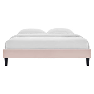 ModwayModway Reign Twin Performance Velvet Platform Bed Frame MOD-6264 MOD-6264-PNK- BetterPatio.com