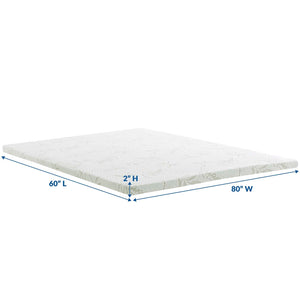 ModwayModway Relax Queen 2" Gel Memory Foam Mattress Topper MOD-5573 MOD-5573-WHI- BetterPatio.com