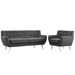 ModwayModway Remark 2 Piece Living Room Set EEI-1784 EEI-1784-GRY-SET- BetterPatio.com