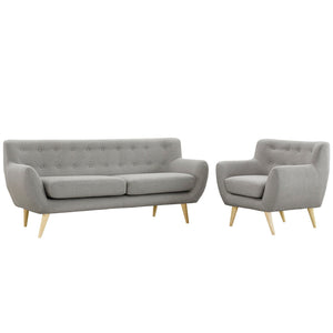 ModwayModway Remark 2 Piece Living Room Set EEI-1784 EEI-1784-LGR-SET- BetterPatio.com