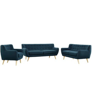 ModwayModway Remark 3 Piece Living Room Set EEI-1782 EEI-1782-AZU-SET- BetterPatio.com