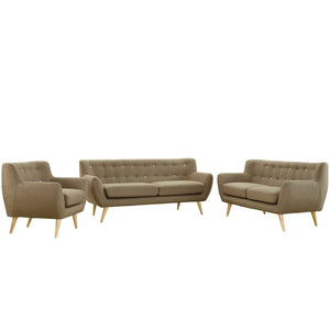 ModwayModway Remark 3 Piece Living Room Set EEI-1782 EEI-1782-BRN-SET- BetterPatio.com