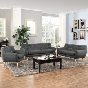 ModwayModway Remark 3 Piece Living Room Set EEI-1782 EEI-1782-GRY-SET- BetterPatio.com