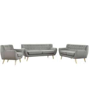 ModwayModway Remark 3 Piece Living Room Set EEI-1782 EEI-1782-LGR-SET- BetterPatio.com