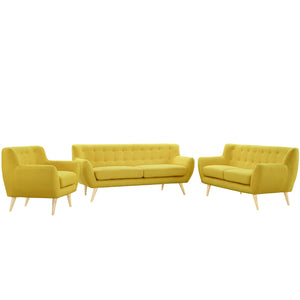 ModwayModway Remark 3 Piece Living Room Set EEI-1782 EEI-1782-SUN-SET- BetterPatio.com