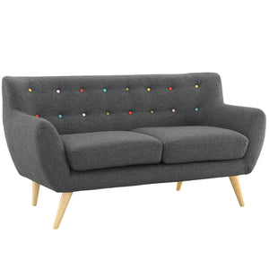 ModwayModway Remark Upholstered Fabric Loveseat EEI-1632 EEI-1632-GRY- BetterPatio.com