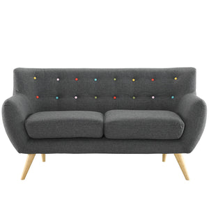 ModwayModway Remark Upholstered Fabric Loveseat EEI-1632 EEI-1632-GRY- BetterPatio.com