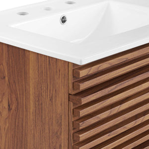 ModwayModway Render 24" Wall-Mount Bathroom Vanity EEI-4433 EEI-4433-WAL-WHI- BetterPatio.com