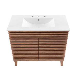 ModwayModway Render 36" Bathroom Vanity EEI-4437 EEI-4437-WAL-WHI- BetterPatio.com