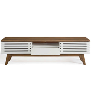 ModwayModway Render 59 TV Stand EEI-2541 EEI-2541-WAL-WHI- BetterPatio.com