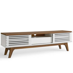 ModwayModway Render 59 TV Stand EEI-2541 EEI-2541-WAL-WHI- BetterPatio.com