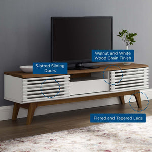 ModwayModway Render 59 TV Stand EEI-2541 EEI-2541-WAL-WHI- BetterPatio.com