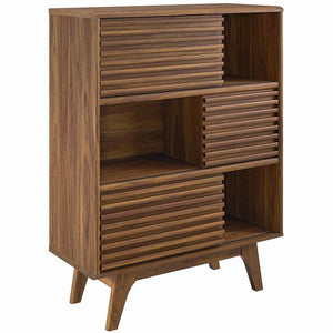 ModwayModway Render Three-Tier Display Storage Cabinet Stand EEI-3343 EEI-3343-WAL- BetterPatio.com