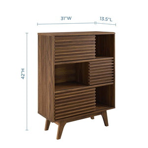 ModwayModway Render Three-Tier Display Storage Cabinet Stand EEI-3343 EEI-3343-WAL- BetterPatio.com