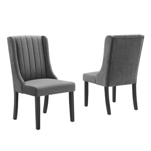 ModwayModway Renew Parsons Performance Velvet Dining Side Chairs - Set of 2 EEI-4244 EEI-4244-GRY- BetterPatio.com