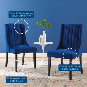 ModwayModway Renew Parsons Performance Velvet Dining Side Chairs - Set of 2 EEI-4244 EEI-4244-NAV- BetterPatio.com