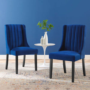 ModwayModway Renew Parsons Performance Velvet Dining Side Chairs - Set of 2 EEI-4244 EEI-4244-NAV- BetterPatio.com