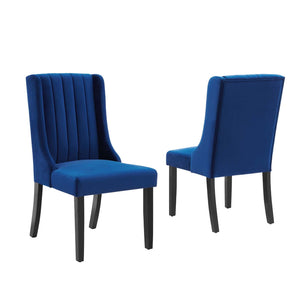 ModwayModway Renew Parsons Performance Velvet Dining Side Chairs - Set of 2 EEI-4244 EEI-4244-NAV- BetterPatio.com