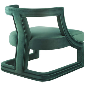 ModwayModway Requisite Accent Lounge Performance Velvet Armchair EEI-3485 EEI-3485-GRN- BetterPatio.com