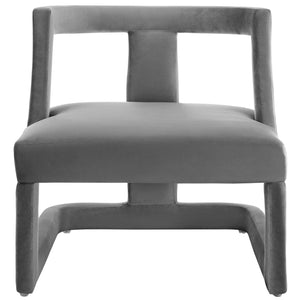 ModwayModway Requisite Accent Lounge Performance Velvet Armchair EEI-3485 EEI-3485-GRY- BetterPatio.com