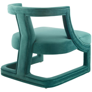 ModwayModway Requisite Accent Lounge Performance Velvet Armchair EEI-3485 EEI-3485-TEA- BetterPatio.com