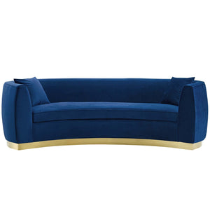 ModwayModway Resolute Curved Performance Velvet Sofa EEI-3408 EEI-3408-NAV- BetterPatio.com