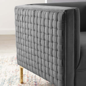 ModwayModway Resonate Performance Velvet Armchair EEI-3916 EEI-3916-CHA- BetterPatio.com